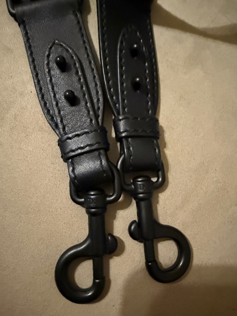 Authentic Dior canvas embroidered shoulder strap with black ultramatte hardware - Picture 8 of 13